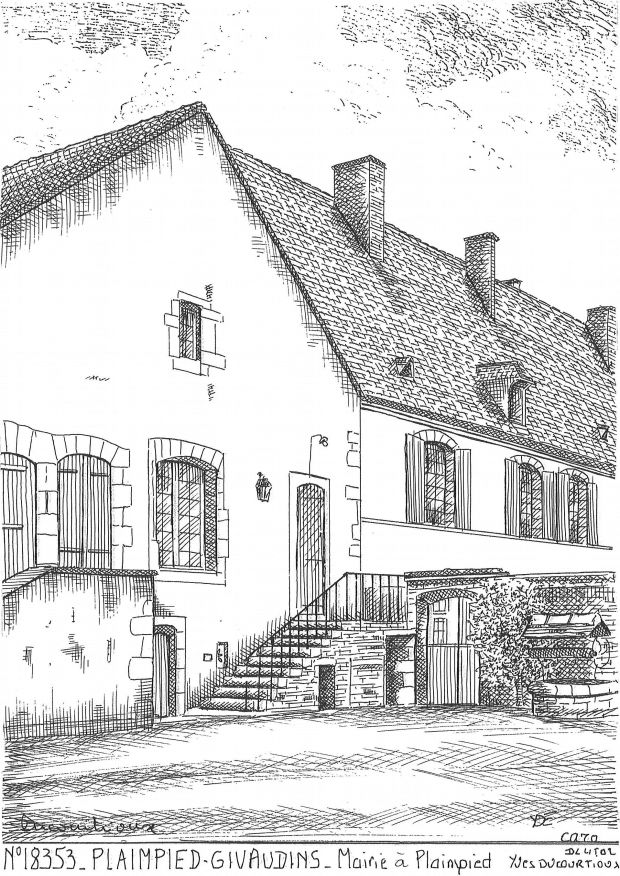 N 18353 - PLAIMPIED GIVAUDINS - mairie plaimpied